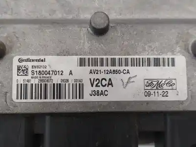 Second-hand car spare part ecu engine control for ford fiesta (cb1) ambiente oem iam references av2112a650ca  