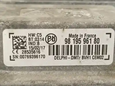 Second-hand car spare part electronic module for citroen c3 collection oem iam references 9819596180  