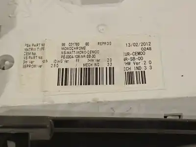 Second-hand car spare part dashboard for citroen ds5 style oem iam references 9809817480  9803176080