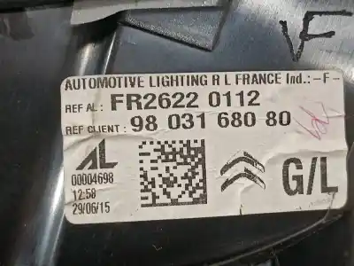 Second-hand car spare part left tailgate light for citroen ds5 style oem iam references 9803168080  