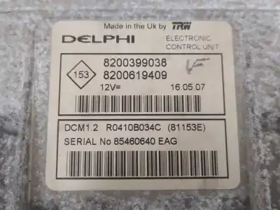 Second-hand car spare part ecu engine control for renault clio iii authentique oem iam references 8200399038 8200619409 