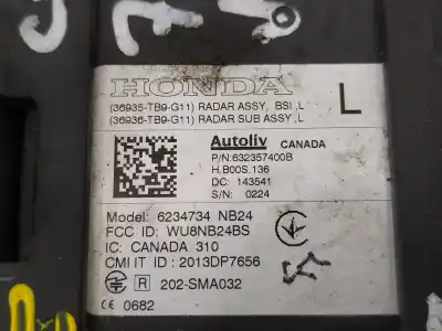 Автозапчастина б/у електронний модуль для honda civic tourer (fk) comfort посилання на oem iam 36935tb9g11 36936tb9g11 632357400b