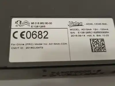 Second-hand car spare part electronic module for citroen c4 lim. shine oem iam references 9801695280  