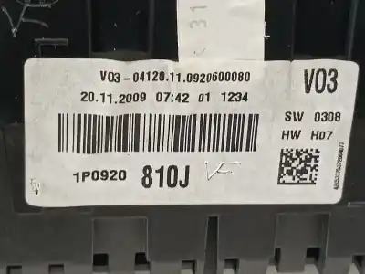 Peça sobressalente para automóvel em segunda mão quadrante por seat leon (1p1) stylance / style referências oem iam 1p0920810j a2c53029630 a2c53029632
