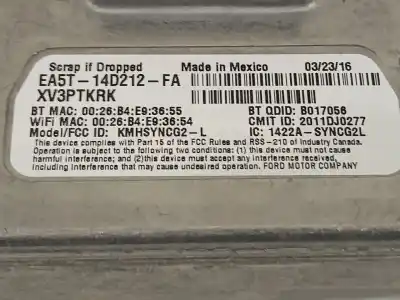 Автозапчасти б/у gps-навигационная система за ford c-max (ceu) business edition ссылки oem iam f1ct14f239  