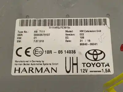 Pezzo di ricambio per auto di seconda mano modulo elettronico per toyota rav 4 advance hybrid riferimenti oem iam 8684006041  