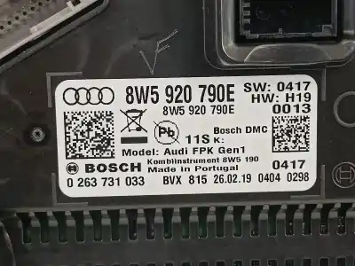Автозапчастина б/у панель інструментів для audi a5 coupe (f53) s line edition посилання на oem iam 8w5920790e  