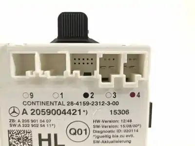 Автозапчастина б/у електронний модуль для mercedes-benz clase c (w205) familiar c 220 t cdi bluetec edition 1 (205.204) посилання на oem iam a2059004421  