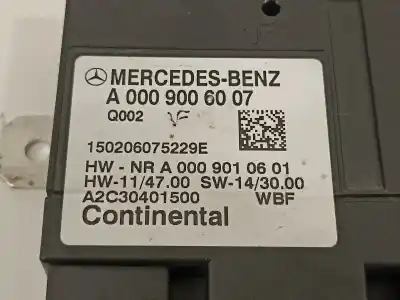 Автозапчастина б/у електронний модуль для mercedes-benz clase c (w205) familiar c 220 t cdi bluetec edition 1 (205.204) посилання на oem iam a0009006007  