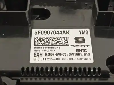 Second-hand car spare part climate control for seat leon (5f1) fr oem iam references 5f0907044ak  