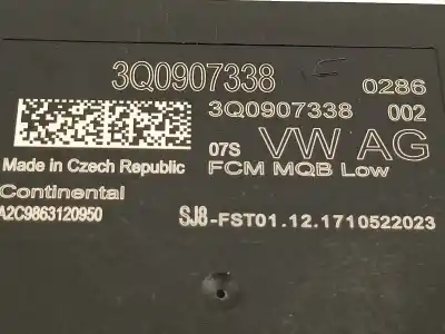 Second-hand car spare part electronic module for seat leon (5f1) fr oem iam references 3q0907338  