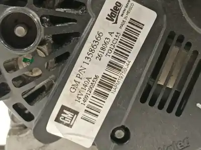 Second-hand car spare part alternator for opel astra j (p10) 1.6 cdti (68) oem iam references 13586366  