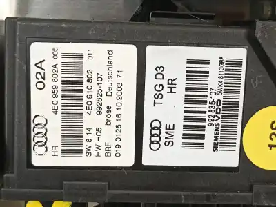 Автозапчасти б/у задний правый стеклорегулятор за audi a8 (4e2) 3.7 quattro ссылки oem iam 4e0839850  4e0959802a