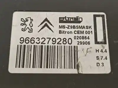 Second-hand car spare part electronic module for citroen c6 básico oem iam references 9663279280  