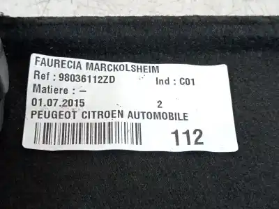 Second-hand car spare part parcel shelf for citroen ds5 style oem iam references 98036112zd  