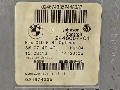 Second-hand car spare part multifunction display for bmw x5 (e70) xdrive30d oem iam references 65509289580  