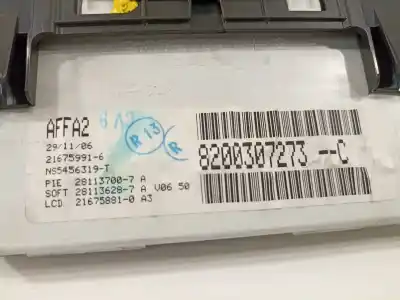 Second-hand car spare part multifunction display for renault clio iii confort expression oem iam references 8200307273  8200307273c