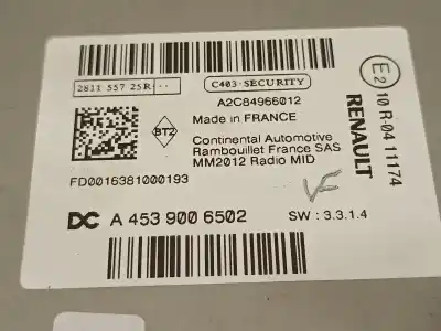 Автозапчасти б/у аудиосистема / радио cd за smart forfour basis (66kw) (453.044) ссылки oem iam 281155725r  