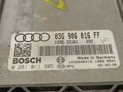 Автозапчастина б/у ебу контролер двигуна для audi a3 (8p) 2.0 tdi посилання на oem iam 03g906016ff  0281011905