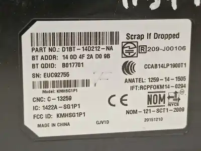 Second-hand car spare part electronic module for ford fiesta (ccn) black edition oem iam references dn1t15k600ee  