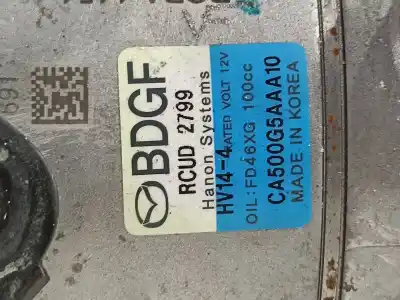 Peça sobressalente para automóvel em segunda mão compressor de ar condicionado a/a a/c por mazda cx-30 zenith referências oem iam ca500g5aaa10  