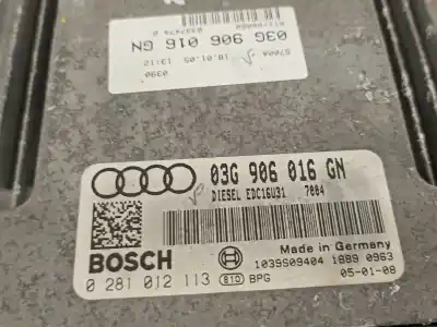 Автозапчастина б/у ебу контролер двигуна для audi a4 avant (8e) 2.0 tdi посилання на oem iam 03g906016gn  0281012113