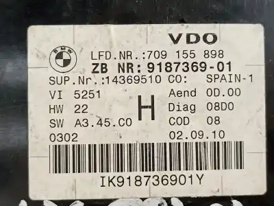 Peça sobressalente para automóvel em segunda mão quadrante por bmw x1 (e84) 2.0 turbodiesel cat referências oem iam 62109187369  9187369