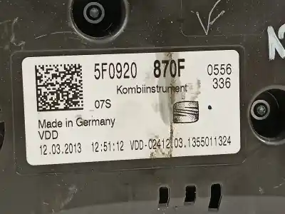 Peça sobressalente para automóvel em segunda mão quadrante por seat leon (5f1) fr referências oem iam 5f0920870f  