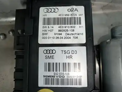 Автозапчастина б/у регулятор скла заднього правого для audi a8 (4e2) 3.0 v6 24v tdi посилання на oem iam 4e0839850  4e0910802