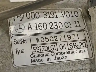 Автозапчасти б/у компрессор кондиционера воздуха за smart cabrio 0.7 turbo cat ссылки oem iam a1602300111  