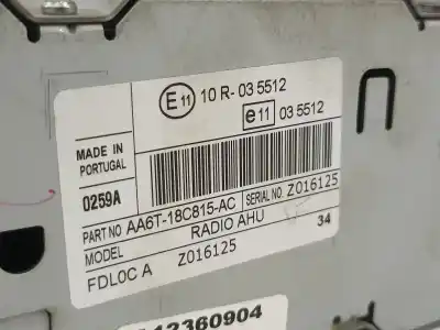 Автозапчасти б/у аудиосистема / радио cd за ford fiesta (cb1) econetic ссылки oem iam aa6t18c815ac   Автозапчасти б/у аудиосистема / радио cd за ford fiesta (cb1) econetic ссылки oem iam aa6t18c815ac