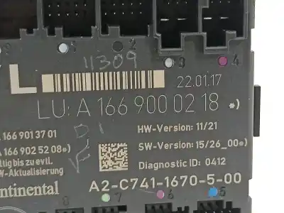 Автозапчастина б/у модуль комфорт для mercedes-benz clase a (w176) a 45 amg 4-matic edition 1 (176.052) посилання на oem iam a1669000218  