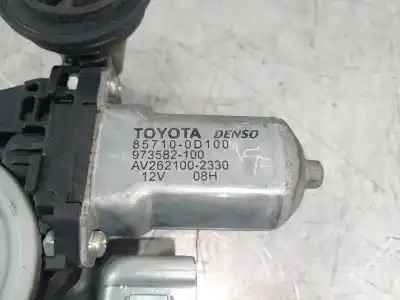 Second-hand car spare part passenger side right window regulator for toyota yaris (ksp9/scp9/nlp9) básico oem iam references 857100d100  