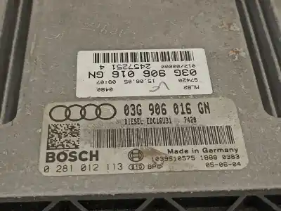Автозапчасти б/у блок управления двигателем за audi a4 avant (8e) 2.0 tdi ссылки oem iam 03g906016gn  0281012113