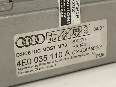 Second-hand car spare part audio system / radio cd for audi s6 berlina 4f2 oem iam references 4e0035110a  