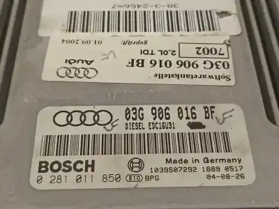 Second-hand car spare part ecu engine control for audi a6 berlina (4f2) 2.0 tdi oem iam references 03g906016bf  281011850