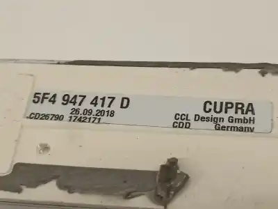 Second-hand car spare part decorative moulding for seat leon (5f1) 2.0 cupra oem iam references 5f4947417d  