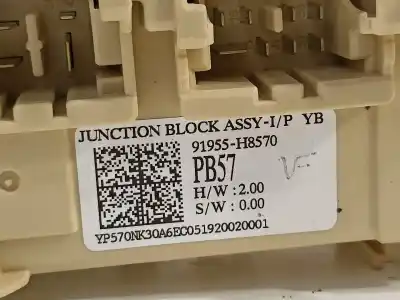 Second-hand car spare part fuse box unit for kia stonic (ybcuv) platinum edition oem iam references 91955h8570  