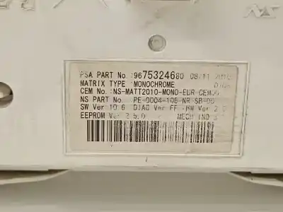 Peça sobressalente para automóvel em segunda mão quadrante por peugeot 508 access referências oem iam 9665962480  9675324680