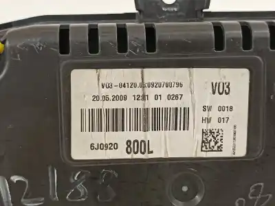 Автозапчастина б/у панель інструментів для seat ibiza (6j5) reference посилання на oem iam 6j0920800l  