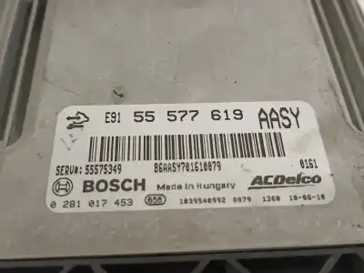 Автозапчастина б/у ебу контролер двигуна для opel astra j lim. selective business посилання на oem iam 55577619 55575349 0281017453