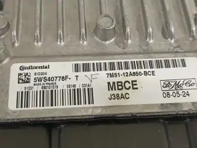 Second-hand car spare part ecu engine control for ford focus lim. (cb4) titanium oem iam references 7m5112a650bce  5ws40778f