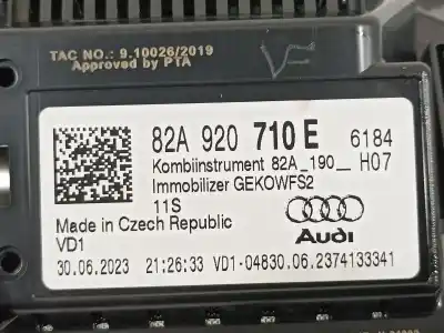 Peça sobressalente para automóvel em segunda mão quadrante por audi a1 sportback (gba) 25 tfsi s line referências oem iam 82a920710e  