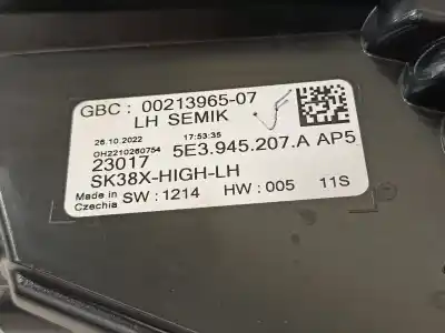 Автозапчасти б/у левый задний фонарь за skoda octavia combi (5e5) ambition ссылки oem iam 5e3945207a  