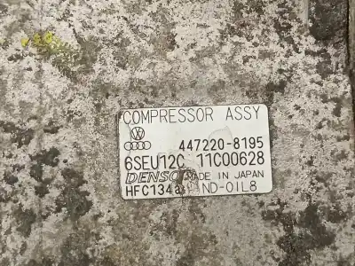 Pezzo di ricambio per auto di seconda mano compressore aria condizionata per audi a2 (8z) 1.4 tdi riferimenti oem iam 4472208195  6seu12c Pezzo di ricambio per auto di seconda mano compressore aria condizionata per audi a2 (8z) 1.4 tdi riferimenti oem iam 4472208195  6seu12c