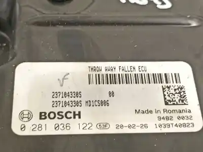 Second-hand car spare part ecu engine control for renault talisman business oem iam references 237104330s  0281036122