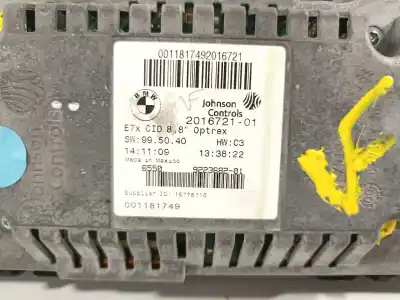 Second-hand car spare part multifunction display for bmw serie x6 (e71) 3.0 3.5d oem iam references 65509223682  