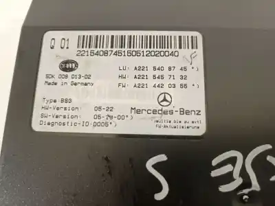 Автозапчастина б/у реле/запоперівник для mercedes clase s (w221) berlina 350 (221.056) посилання на oem iam a2215408745  