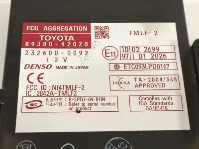 Pezzo di ricambio per auto di seconda mano modulo elettronico per toyota rav 4 (a3) executive riferimenti oem iam 8930042020 2326000092 