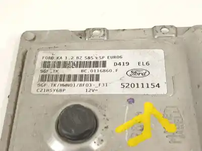 Second-hand car spare part ecu engine control for ford ka (ccu) grand prix iii oem iam references 52011154  